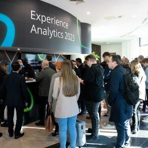 Registration desk at Experience Analytics 2023